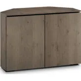 Lancaster 323CR 44" Corner TV Stand AV Cabinet in Barn Board Oak
